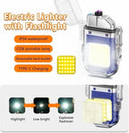 Metal Black LED Flashlight Lighter