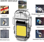 Metal Black LED Flashlight Lighter